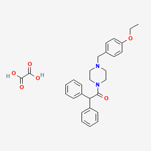 molecular formula C29H32N2O6 B5162877 1-[4-[(4-Ethoxyphenyl)methyl]piperazin-1-yl]-2,2-diphenylethanone;oxalic acid 