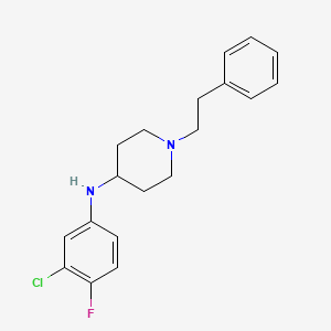 molecular formula C19H22ClFN2 B5162879 N-(3-chloro-4-fluorophenyl)-1-(2-phenylethyl)-4-piperidinamine 