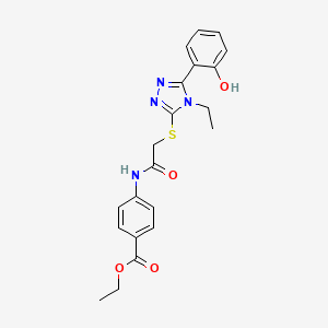 ethyl 4-[({[4-ethyl-5-(2-hydroxyphenyl)-4H-1,2,4-triazol-3-yl]thio}acetyl)amino]benzoate