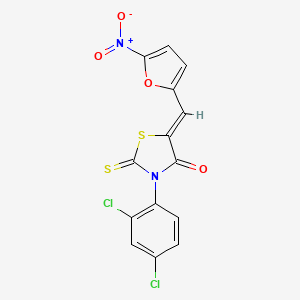 molecular formula C14H6Cl2N2O4S2 B5162937 3-(2,4-dichlorophenyl)-5-[(5-nitro-2-furyl)methylene]-2-thioxo-1,3-thiazolidin-4-one 