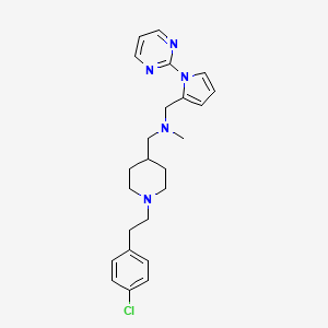 molecular formula C24H30ClN5 B5162957 ({1-[2-(4-chlorophenyl)ethyl]-4-piperidinyl}methyl)methyl{[1-(2-pyrimidinyl)-1H-pyrrol-2-yl]methyl}amine 