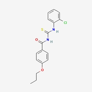 molecular formula C17H17ClN2O2S B5162959 N-[(2-chlorophenyl)carbamothioyl]-4-propoxybenzamide 