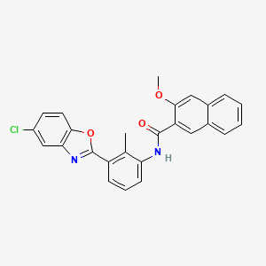 molecular formula C26H19ClN2O3 B5162972 N-[3-(5-chloro-1,3-benzoxazol-2-yl)-2-methylphenyl]-3-methoxynaphthalene-2-carboxamide 