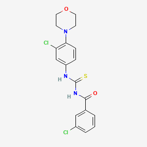 molecular formula C18H17Cl2N3O2S B5162976 3-chloro-N-{[3-chloro-4-(morpholin-4-yl)phenyl]carbamothioyl}benzamide 