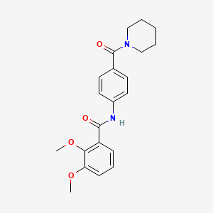 molecular formula C21H24N2O4 B5163013 2,3-dimethoxy-N-[4-(1-piperidinylcarbonyl)phenyl]benzamide 