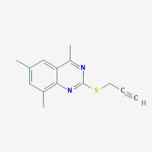 molecular formula C14H14N2S B5163018 4,6,8-trimethyl-2-(2-propyn-1-ylthio)quinazoline 