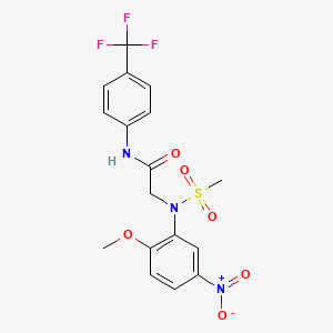 N~2~-(2-methoxy-5-nitrophenyl)-N~2~-(methylsulfonyl)-N~1~-[4-(trifluoromethyl)phenyl]glycinamide