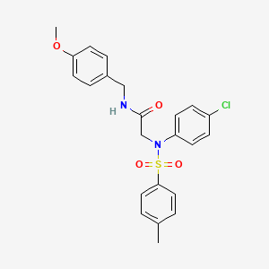 molecular formula C23H23ClN2O4S B5163081 N~2~-(4-chlorophenyl)-N~1~-(4-methoxybenzyl)-N~2~-[(4-methylphenyl)sulfonyl]glycinamide 
