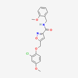 5-[(2-chloro-4-methoxyphenoxy)methyl]-N-(2-methoxybenzyl)-3-isoxazolecarboxamide