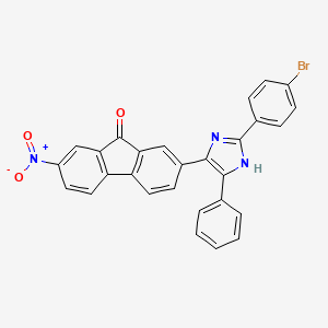 2-[2-(4-bromophenyl)-5-phenyl-1H-imidazol-4-yl]-7-nitro-9H-fluoren-9-one