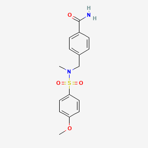 4-{[[(4-methoxyphenyl)sulfonyl](methyl)amino]methyl}benzamide