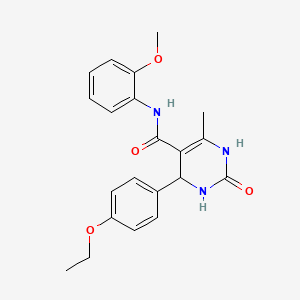 molecular formula C21H23N3O4 B5163128 4-(4-ethoxyphenyl)-N-(2-methoxyphenyl)-6-methyl-2-oxo-1,2,3,4-tetrahydro-5-pyrimidinecarboxamide 