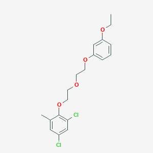 molecular formula C19H22Cl2O4 B5163150 1,5-dichloro-2-{2-[2-(3-ethoxyphenoxy)ethoxy]ethoxy}-3-methylbenzene 