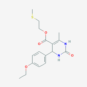 molecular formula C17H22N2O4S B5163189 2-(methylthio)ethyl 4-(4-ethoxyphenyl)-6-methyl-2-oxo-1,2,3,4-tetrahydro-5-pyrimidinecarboxylate 
