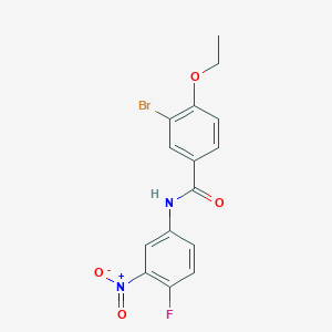 molecular formula C15H12BrFN2O4 B5163211 3-bromo-4-ethoxy-N-(4-fluoro-3-nitrophenyl)benzamide 