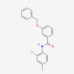 molecular formula C20H15ClINO2 B5163251 3-(benzyloxy)-N-(2-chloro-4-iodophenyl)benzamide 
