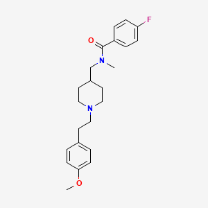 molecular formula C23H29FN2O2 B5163271 4-fluoro-N-({1-[2-(4-methoxyphenyl)ethyl]-4-piperidinyl}methyl)-N-methylbenzamide 