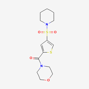 molecular formula C14H20N2O4S2 B5163285 4-{[4-(1-piperidinylsulfonyl)-2-thienyl]carbonyl}morpholine 