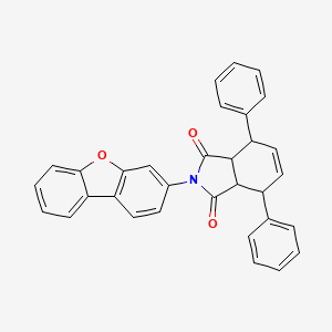 molecular formula C32H23NO3 B5163298 2-dibenzo[b,d]furan-3-yl-4,7-diphenyl-3a,4,7,7a-tetrahydro-1H-isoindole-1,3(2H)-dione 