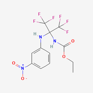 ethyl [2,2,2-trifluoro-1-[(3-nitrophenyl)amino]-1-(trifluoromethyl)ethyl]carbamate