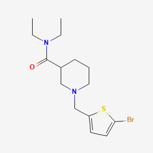 1-[(5-bromo-2-thienyl)methyl]-N,N-diethyl-3-piperidinecarboxamide