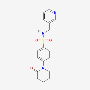 molecular formula C17H19N3O3S B5163357 4-(2-oxo-1-piperidinyl)-N-(3-pyridinylmethyl)benzenesulfonamide 