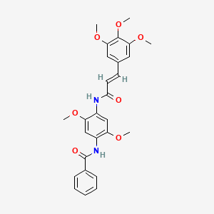 N-(2,5-dimethoxy-4-{[3-(3,4,5-trimethoxyphenyl)acryloyl]amino}phenyl)benzamide