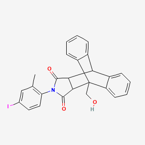 1-(hydroxymethyl)-17-(4-iodo-2-methylphenyl)-17-azapentacyclo[6.6.5.0~2,7~.0~9,14~.0~15,19~]nonadeca-2,4,6,9,11,13-hexaene-16,18-dione