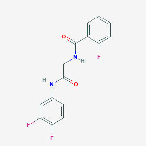 N-{2-[(3,4-difluorophenyl)amino]-2-oxoethyl}-2-fluorobenzamide