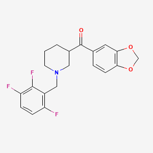 molecular formula C20H18F3NO3 B5163402 1,3-benzodioxol-5-yl[1-(2,3,6-trifluorobenzyl)-3-piperidinyl]methanone 