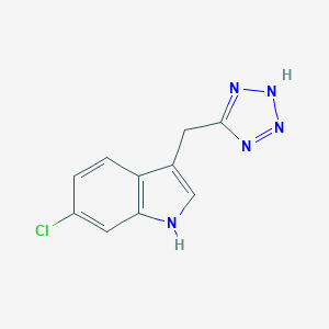 molecular formula C10H8ClN5 B516341 6-氯-3-(2H-四唑-5-基甲基)-1H-吲哚 