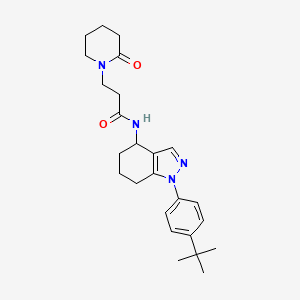 N-[1-(4-tert-butylphenyl)-4,5,6,7-tetrahydro-1H-indazol-4-yl]-3-(2-oxo-1-piperidinyl)propanamide