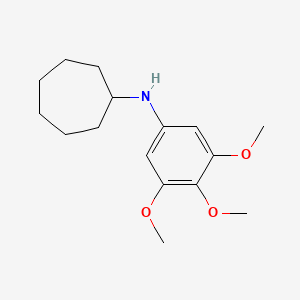 molecular formula C16H25NO3 B5163422 N-(3,4,5-三甲氧基苯基)环庚胺 