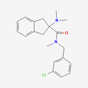 molecular formula C20H23ClN2O B5163430 N-(3-chlorobenzyl)-2-(dimethylamino)-N-methyl-2-indanecarboxamide 
