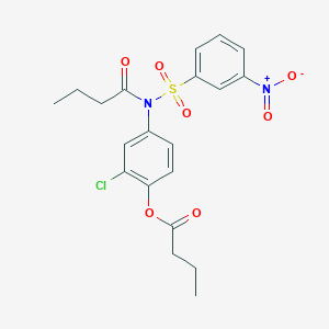 4-{butyryl[(3-nitrophenyl)sulfonyl]amino}-2-chlorophenyl butyrate