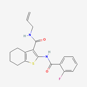 molecular formula C19H19FN2O2S B5163467 N-allyl-2-[(2-fluorobenzoyl)amino]-4,5,6,7-tetrahydro-1-benzothiophene-3-carboxamide 