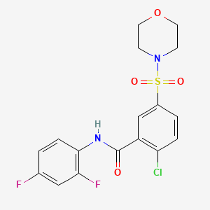 2-chloro-N-(2,4-difluorophenyl)-5-(4-morpholinylsulfonyl)benzamide