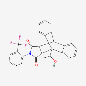 1-(1-hydroxyethyl)-17-[2-(trifluoromethyl)phenyl]-17-azapentacyclo[6.6.5.0~2,7~.0~9,14~.0~15,19~]nonadeca-2,4,6,9,11,13-hexaene-16,18-dione
