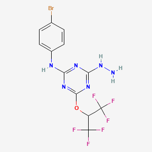 N-(4-bromophenyl)-4-hydrazino-6-[2,2,2-trifluoro-1-(trifluoromethyl)ethoxy]-1,3,5-triazin-2-amine