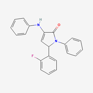 molecular formula C22H17FN2O B5163500 3-anilino-5-(2-fluorophenyl)-1-phenyl-1,5-dihydro-2H-pyrrol-2-one 