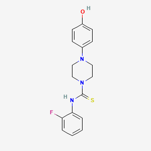 molecular formula C17H18FN3OS B5163507 N-(2-fluorophenyl)-4-(4-hydroxyphenyl)-1-piperazinecarbothioamide 