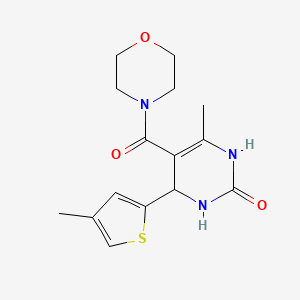 molecular formula C15H19N3O3S B5163525 6-methyl-4-(4-methyl-2-thienyl)-5-(4-morpholinylcarbonyl)-3,4-dihydro-2(1H)-pyrimidinone 