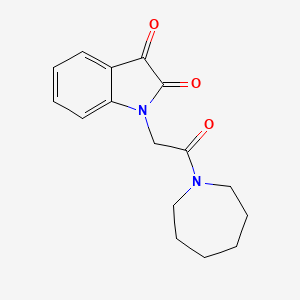 molecular formula C16H18N2O3 B5163529 1-[2-(1-azepanyl)-2-oxoethyl]-1H-indole-2,3-dione 