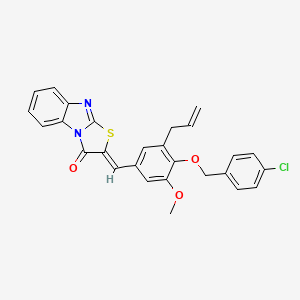 2-{3-allyl-4-[(4-chlorobenzyl)oxy]-5-methoxybenzylidene}[1,3]thiazolo[3,2-a]benzimidazol-3(2H)-one