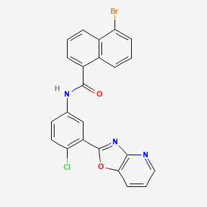 molecular formula C23H13BrClN3O2 B5163584 5-bromo-N-(4-chloro-3-[1,3]oxazolo[4,5-b]pyridin-2-ylphenyl)-1-naphthamide 