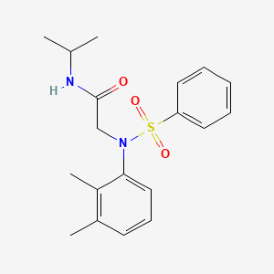 molecular formula C19H24N2O3S B5163601 N~2~-(2,3-dimethylphenyl)-N~1~-isopropyl-N~2~-(phenylsulfonyl)glycinamide 