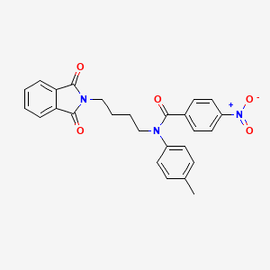 N-[4-(1,3-dioxo-1,3-dihydro-2H-isoindol-2-yl)butyl]-N-(4-methylphenyl)-4-nitrobenzamide