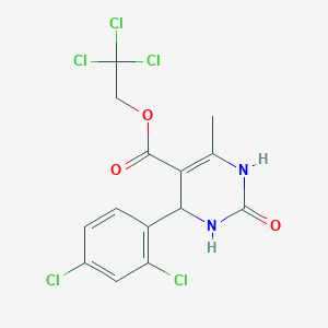 molecular formula C14H11Cl5N2O3 B5163618 2,2,2-trichloroethyl 4-(2,4-dichlorophenyl)-6-methyl-2-oxo-1,2,3,4-tetrahydro-5-pyrimidinecarboxylate 