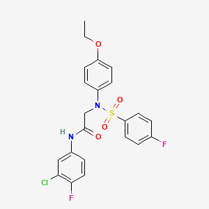 N~1~-(3-chloro-4-fluorophenyl)-N~2~-(4-ethoxyphenyl)-N~2~-[(4-fluorophenyl)sulfonyl]glycinamide