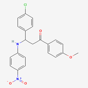 3-(4-chlorophenyl)-1-(4-methoxyphenyl)-3-[(4-nitrophenyl)amino]-1-propanone